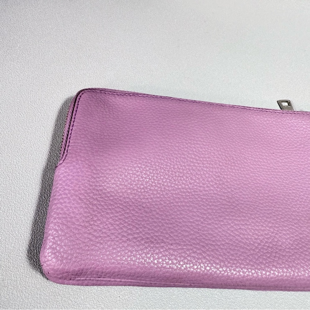 Coach Lavendar Pink Leather Zip Close Wristlet - Picture 5 of 14